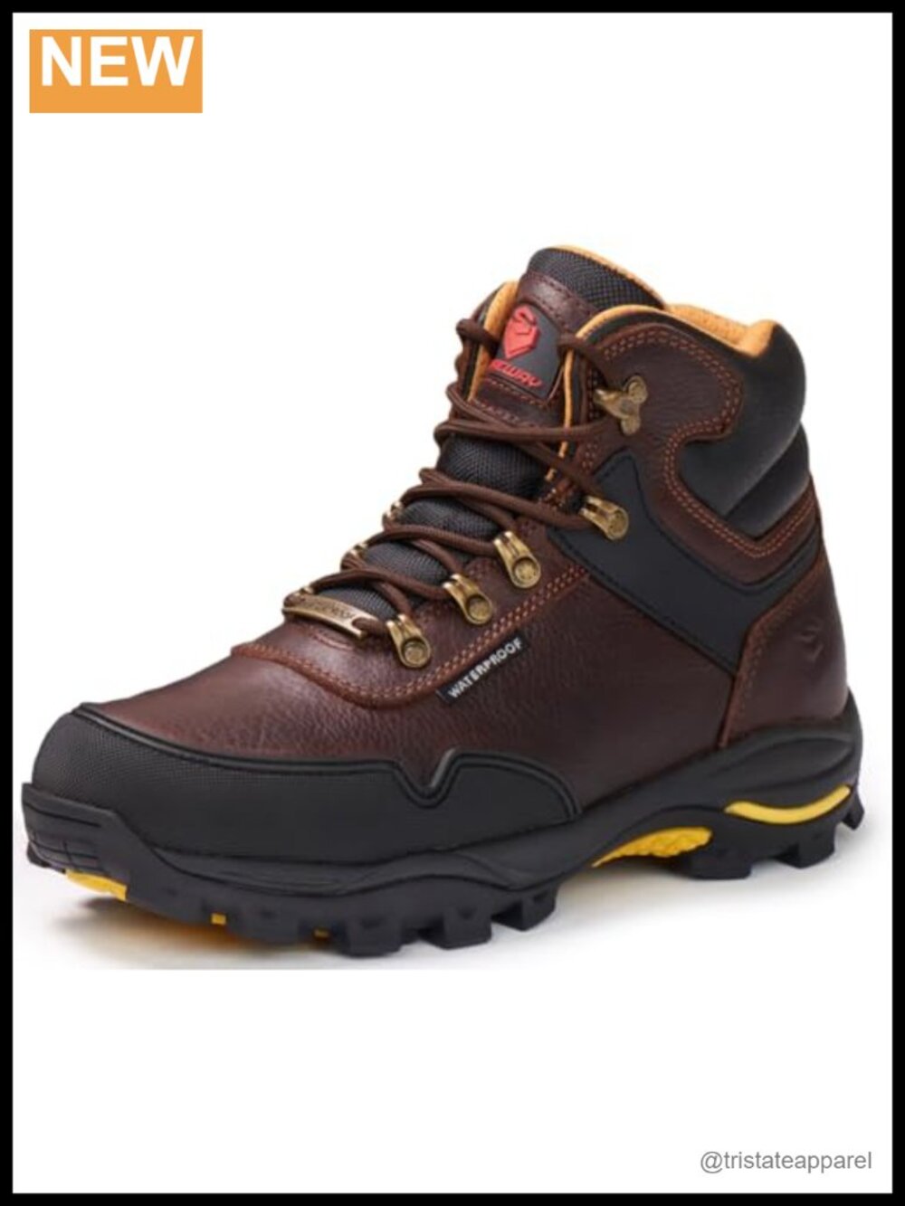 Waterproof Full-Grain Leather Soft Toe Work Boots Heavy Duty Industrial
